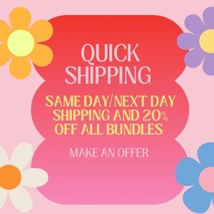 Quick shipping and bundle discount 💞